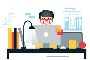 imagem de um afiliado trabalhando